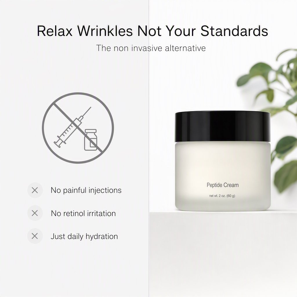 Anti-Aging Peptide Wrinkle Relaxing Creme-Helps Prevent Collagen Moisturize 2 oz