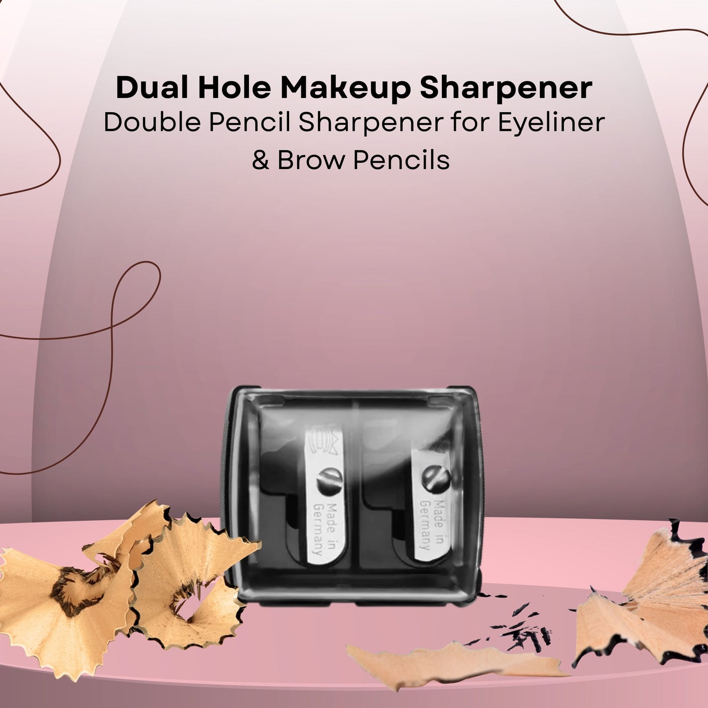 Professional Dual Hole Makeup Pencil Sharpener – For Eyeliner & Lip Liner