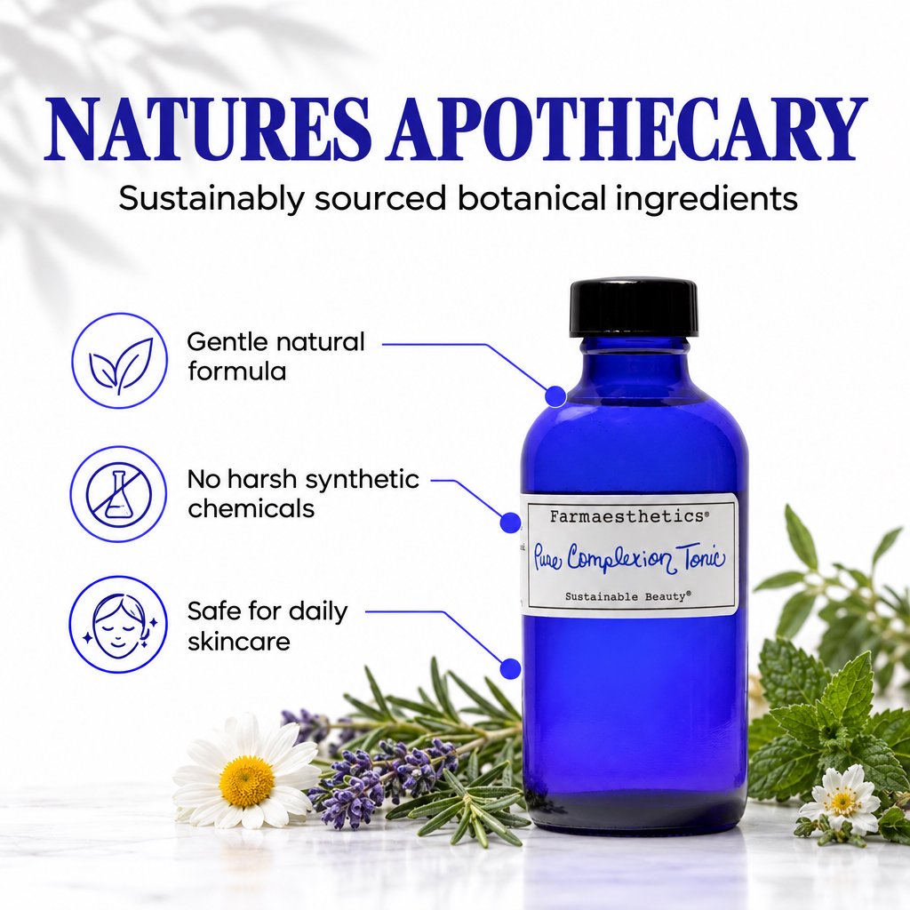 Farmaesthetics Pure Complexion Facial Toner for Oily & Acne-Prone Skin, 4 oz / 118 ml