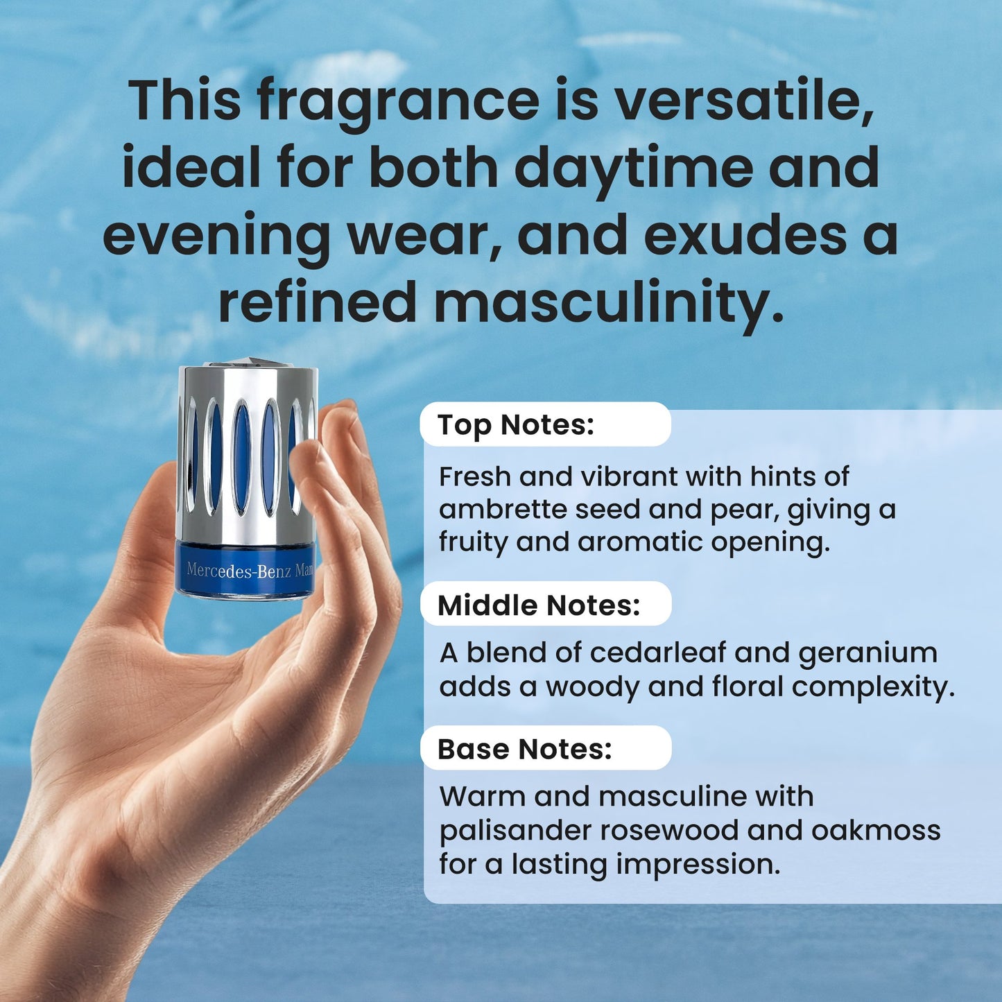 Mercedes-Benz Man Travel Collection, Perfume for Men Mini EDT Spray 0.68 Ounce