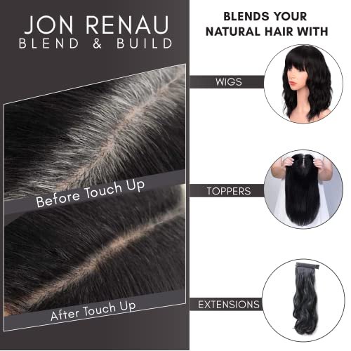 Jon Renau Blend and Build Root Touch Up - Root Spray for Human Hair, Wigs and Toppers - Black - 2.5 fl. oz. Also for Synthetic Wig and Extensions