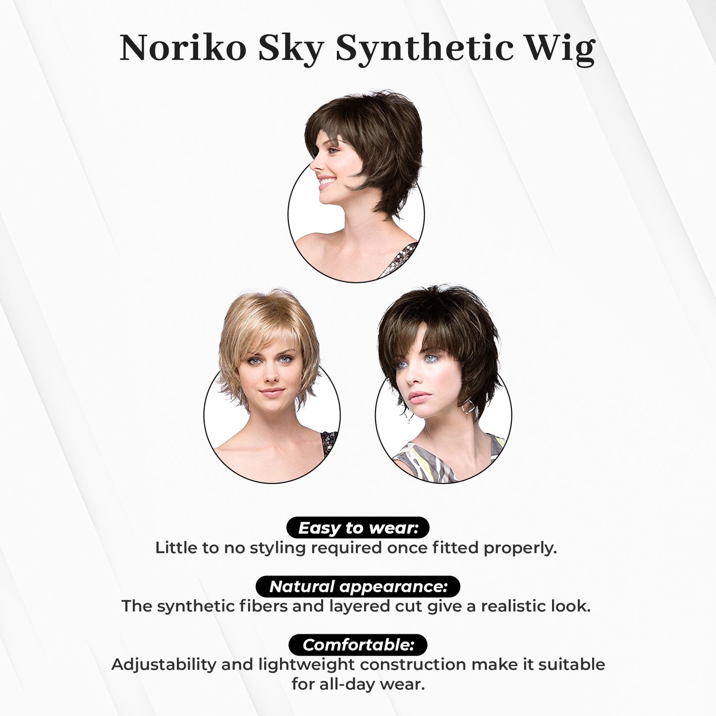 Noriko Sky Synthetic Wig by Rene of Paris and Wig Lift Comb - Honey Wheat-R - Bundle 2 Items