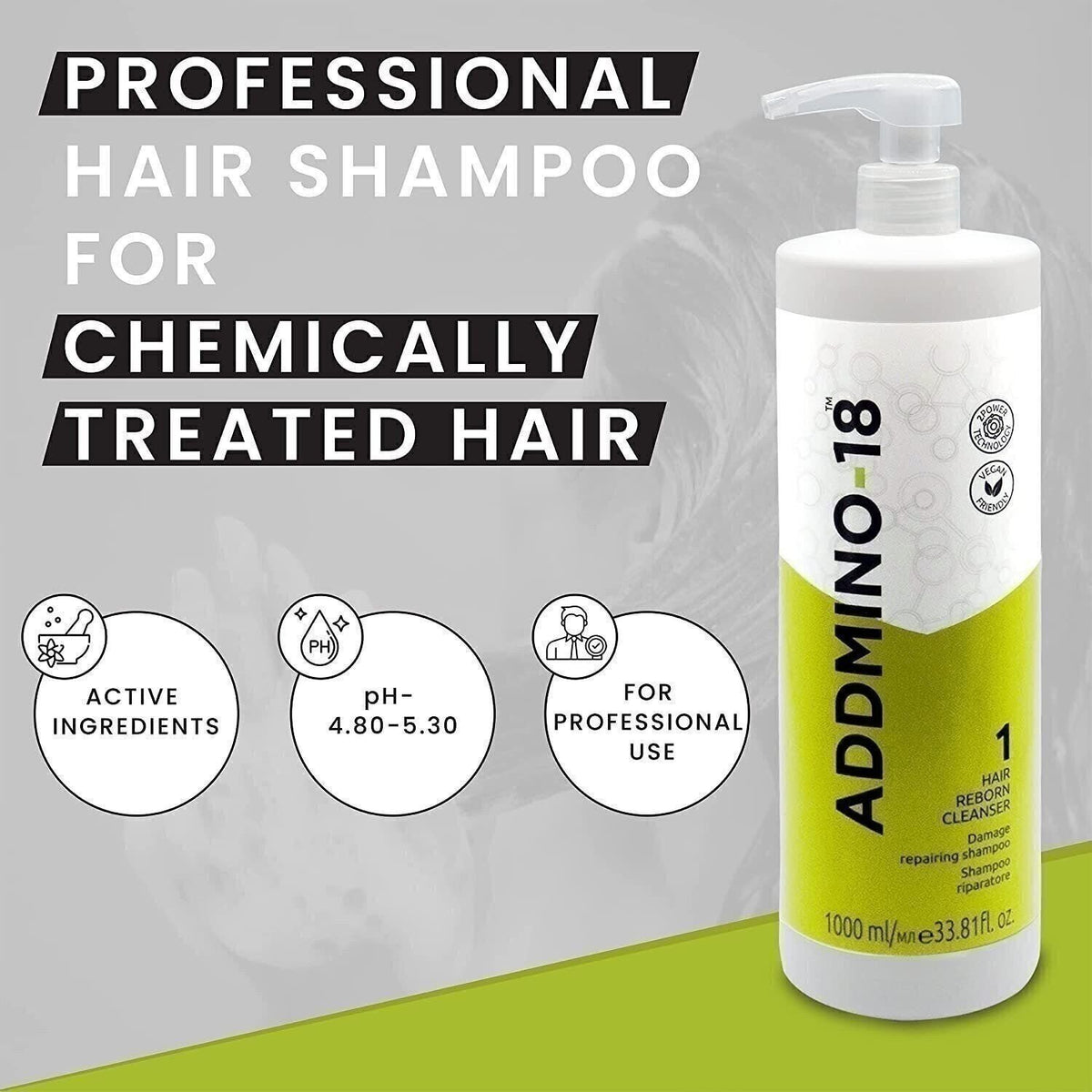 ADDMINO-18 Bond Maintenance Clarifying Shampoo for All Hair Types 33.81 fl. oz.