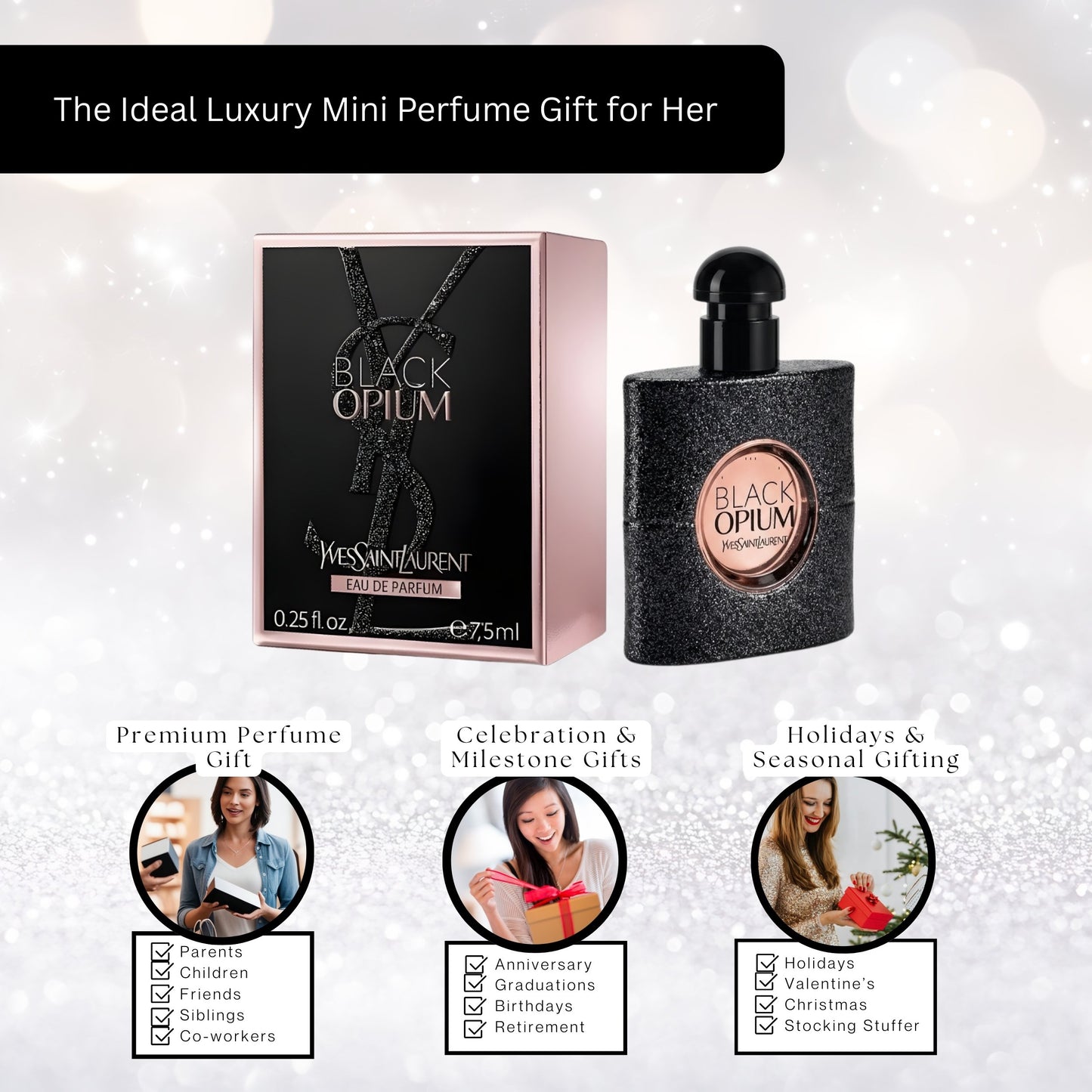 Yves Saint Laurent Black Opium Mini Eau de Parfum – 0.25 oz Splash