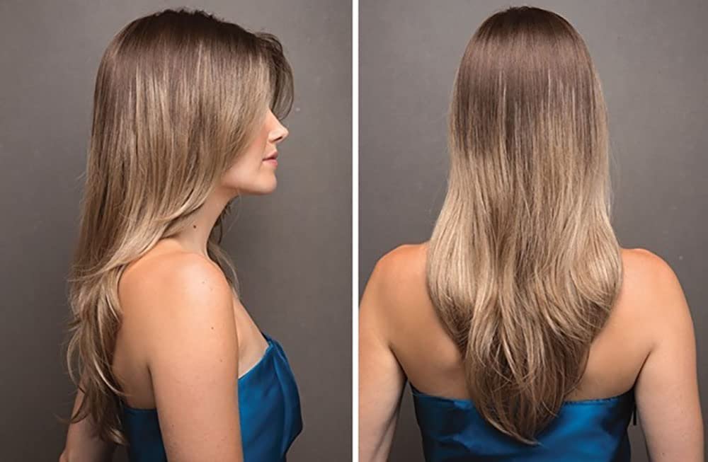 Noriko Angelica Synthetic Wig by Rene of Paris – Auburn Sugar-R with Wig Lift Comb (2-Piece Bundle)