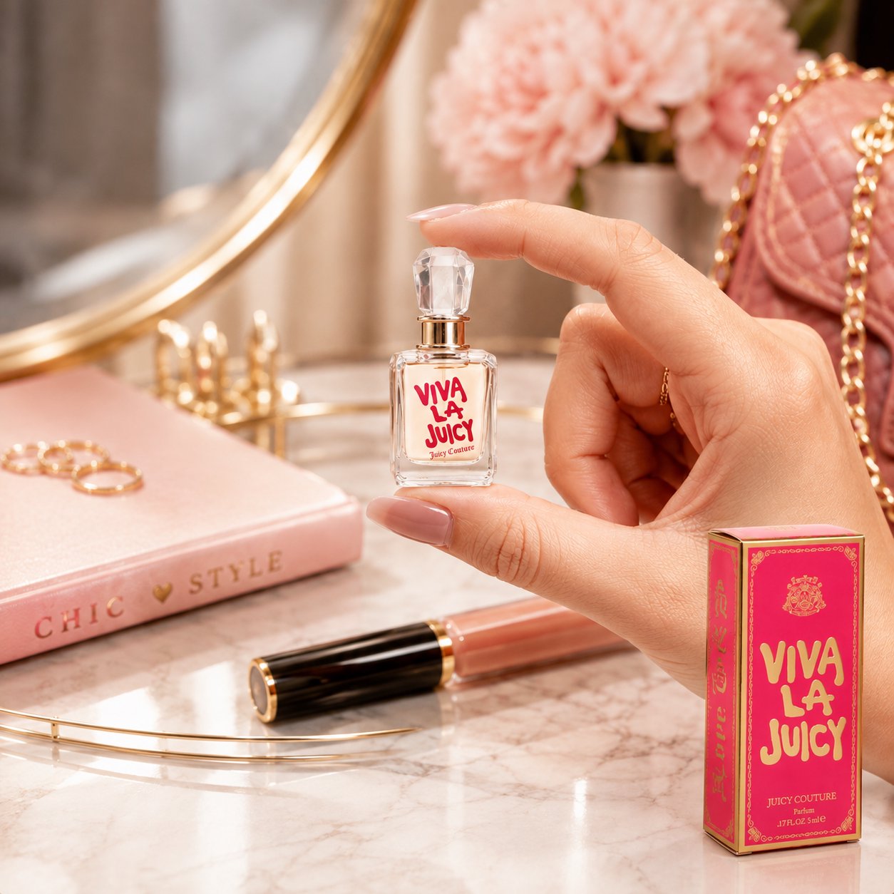 Juicy Couture Viva La Juicy  Eau de Parfum Perfume for Women Mini Splash Travel Size 0.17 oz