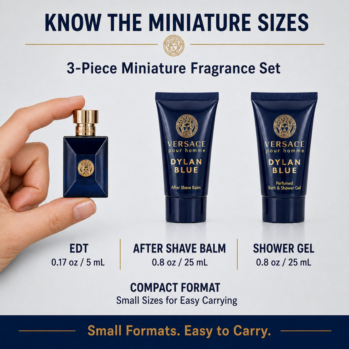 Versace Dylan Blue Pour Homme 3-Piece Miniature Set for Men