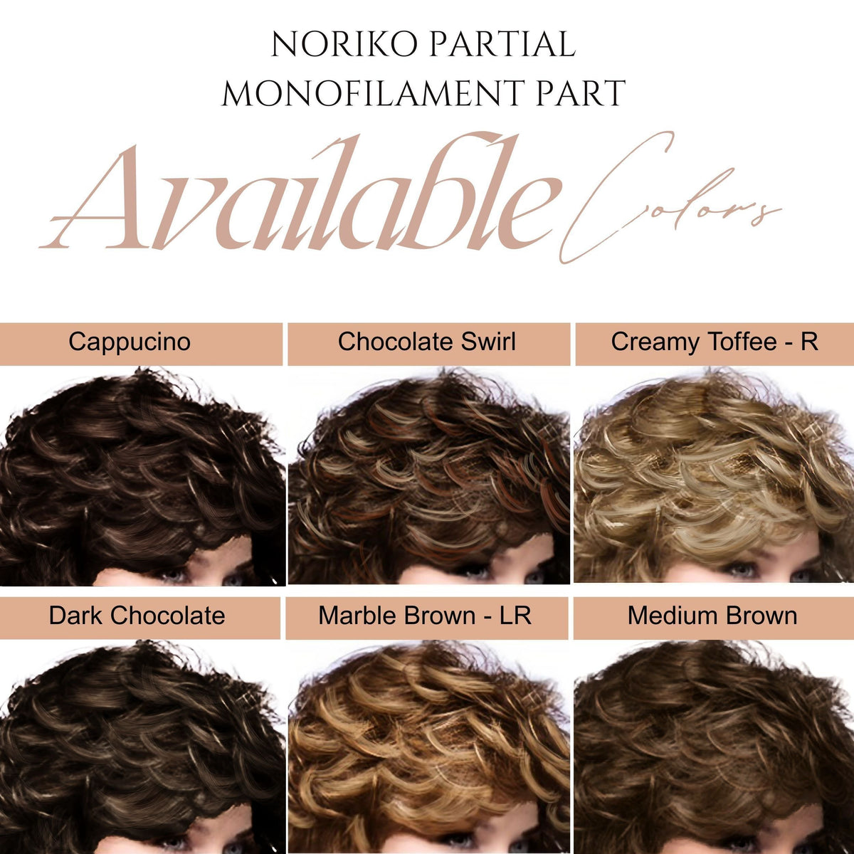 Noriko ANGELICA Partial Monofilament Wig designed for Rene of Paris, Bundle - 2 Items: Wig and Wig Lift Comb (Marble Brown-R)