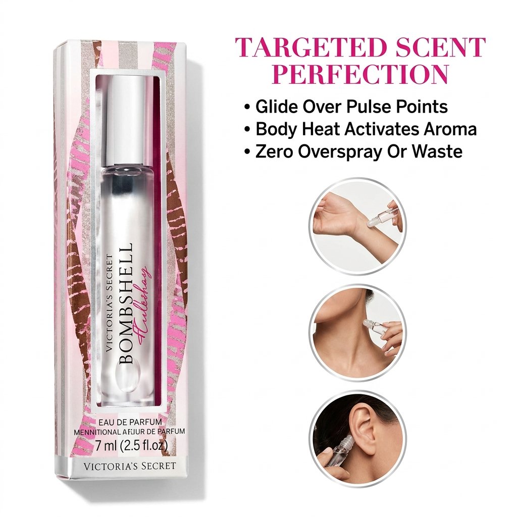 Victoria Secret BOMBSHELL HOLIDAY Eau de Parfum Rollerball 0.23 Fluid Ounce, 2019 Limited Edition