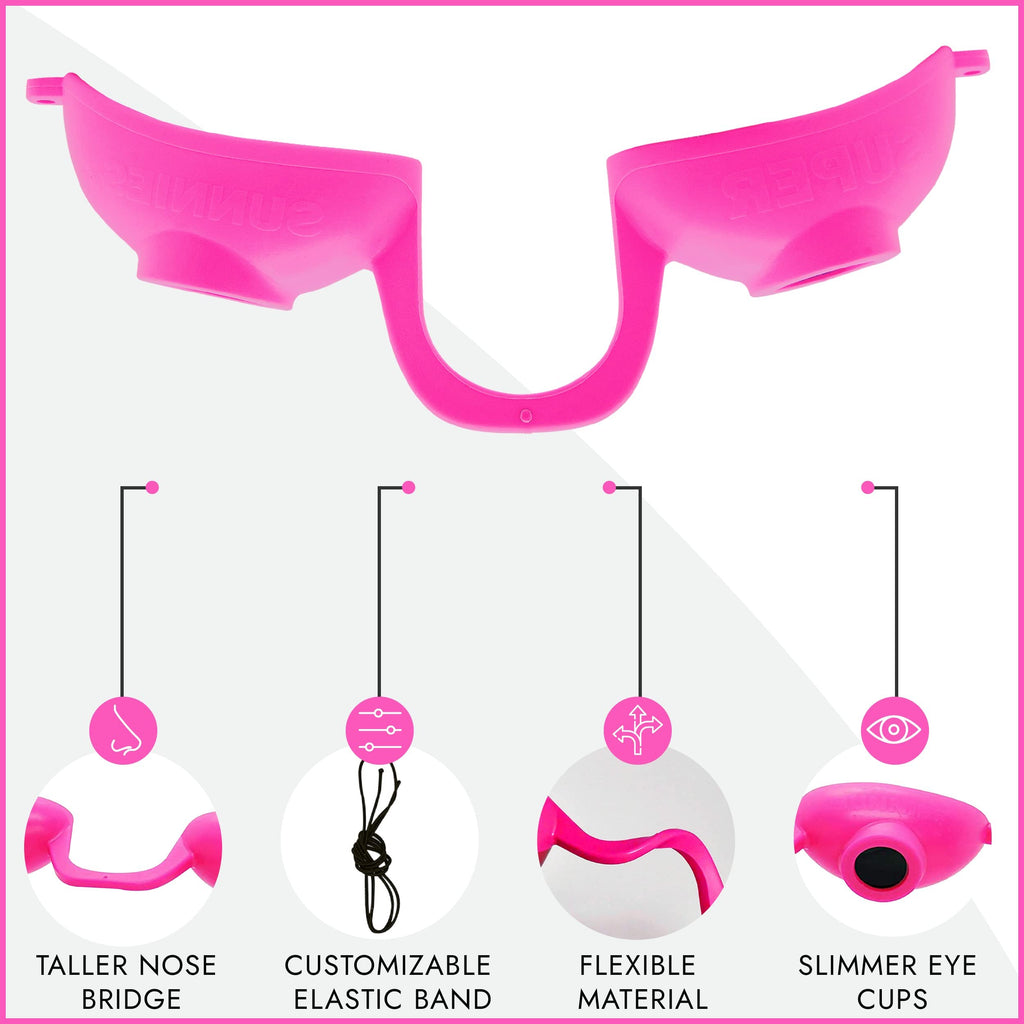 Super Sunnies EVO FLEX UV Eye Protection FDA compliant Flexible Tanning Goggles Eyeshields, 4-Pack