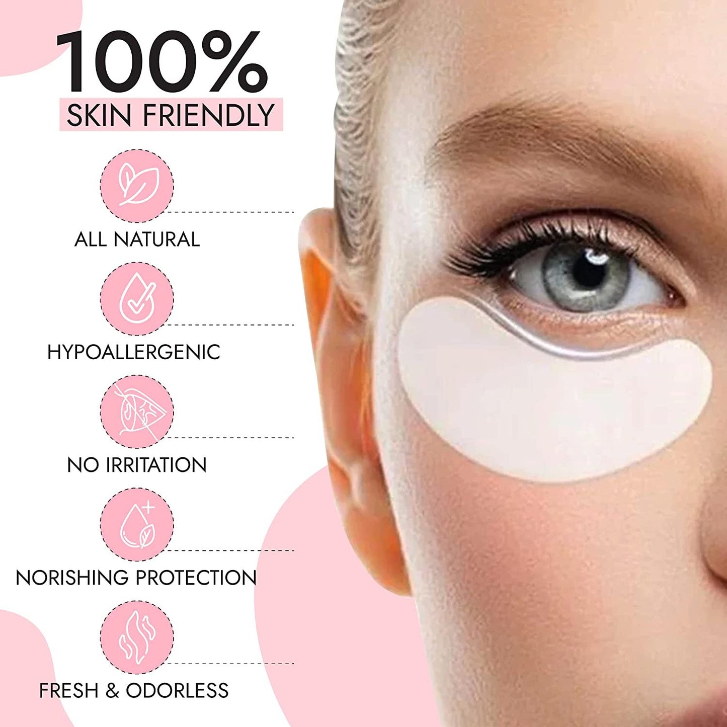 3D Beauty Biogel Eye Pads For Eyelash Extension - Lint Free Eye Pads Lash Extensions - Under Eye Patches For Eyelash Extension Kit - Under Eye Pads Eyelash Extension Supplies - 15 Sheets (30 Pairs)
