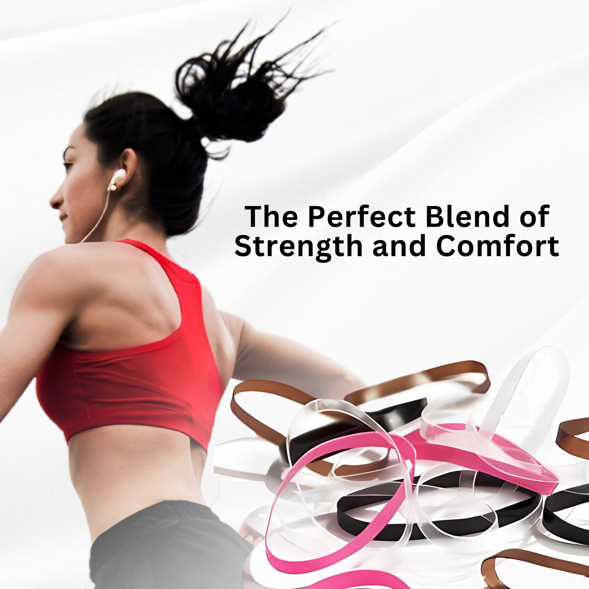 >Blax Pink Hair Elastics – 4mm Snag-Free Seamless Hair Ties (8 Count