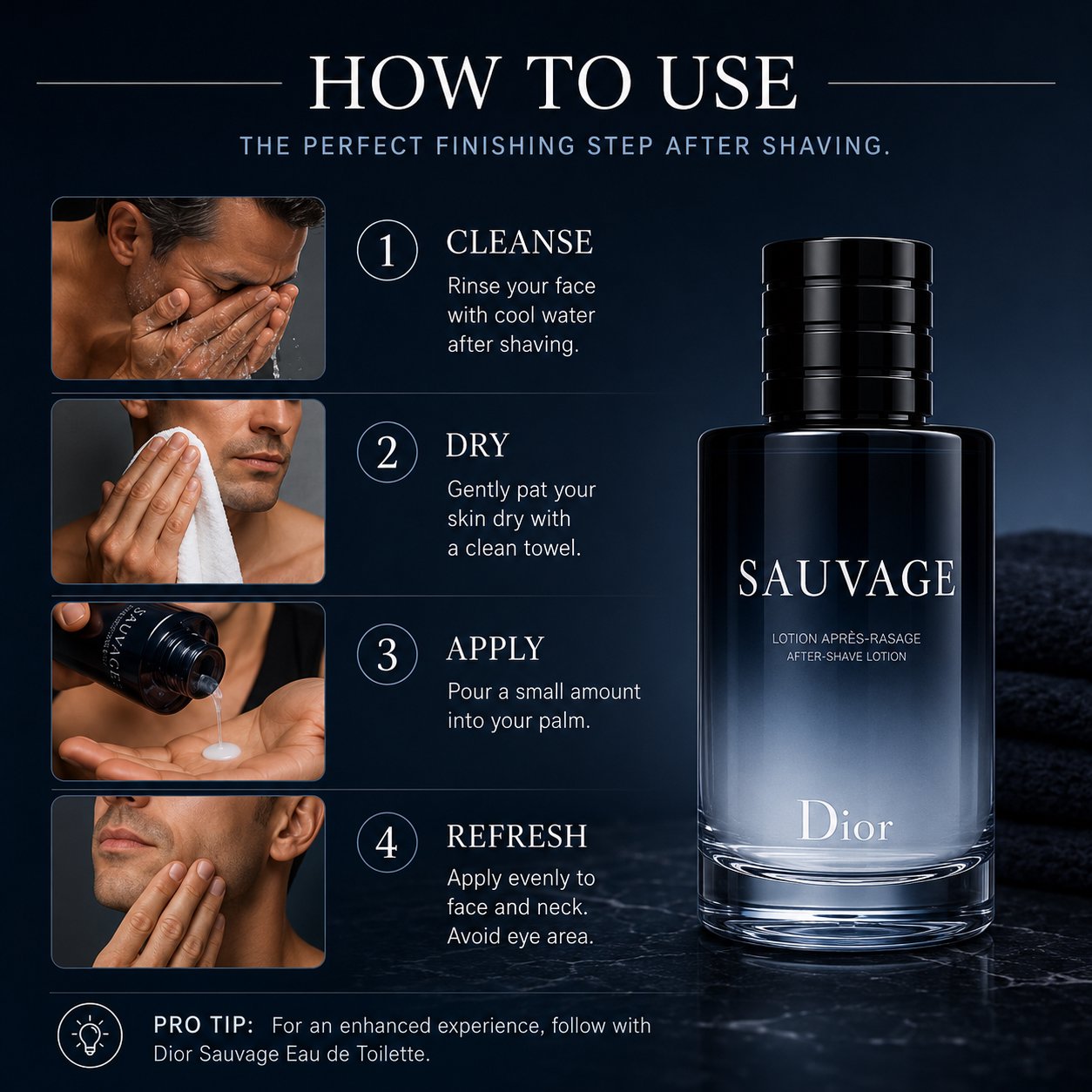 Christian Dior Sauvage After-Shave Lotion, 3.4 Fluid Ounce