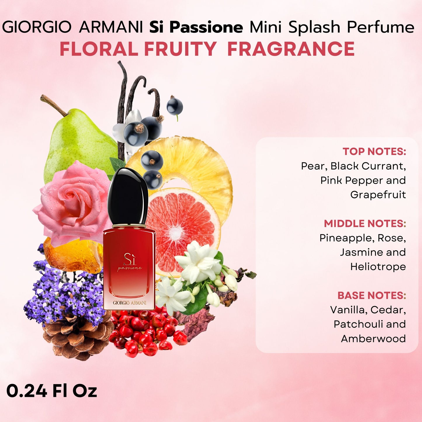 Armani Si Collection 4 Piece Mini Perfume Gift Set for Women