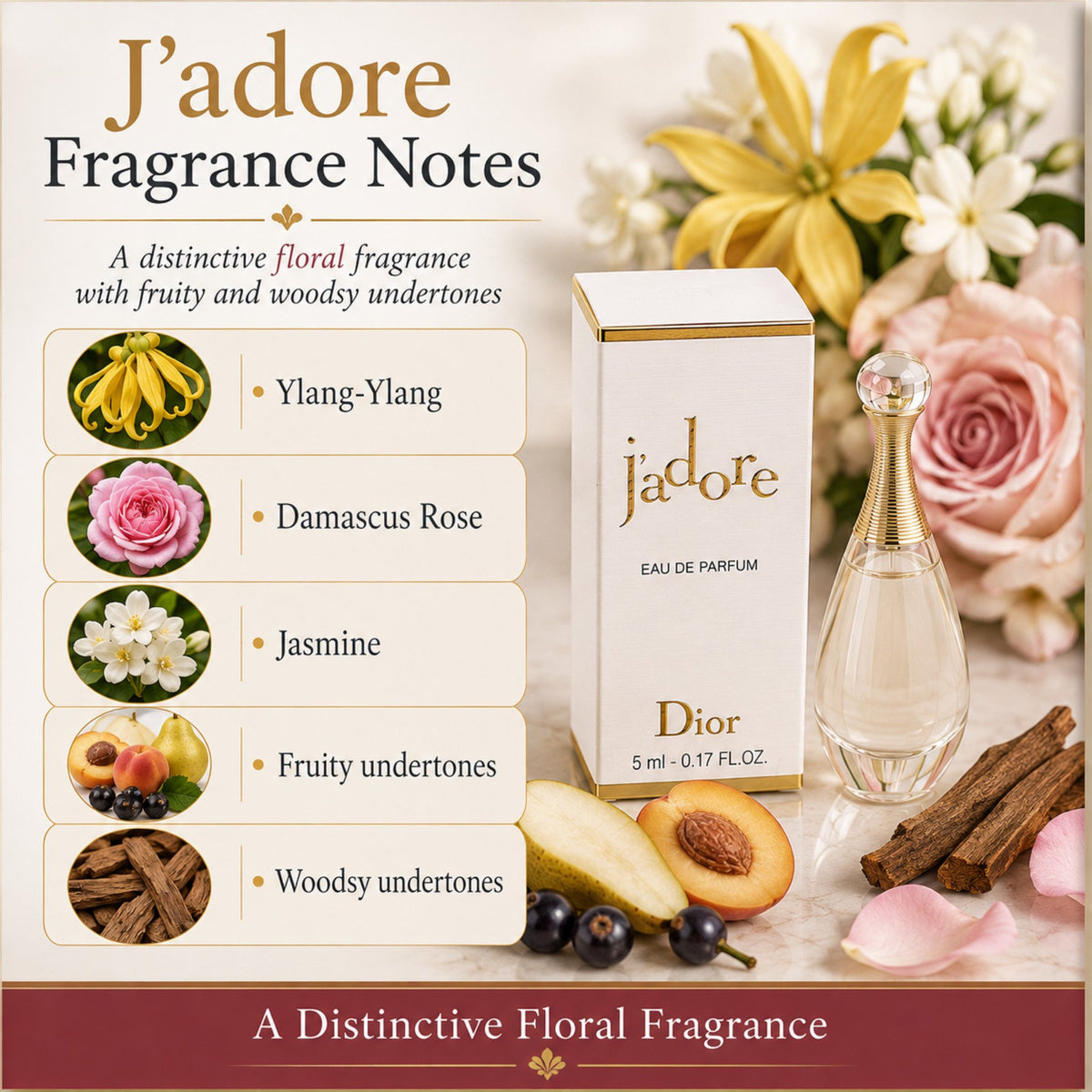 J'adore by Christian Dior for Women 0.17 oz Eau de Parfum Collectible