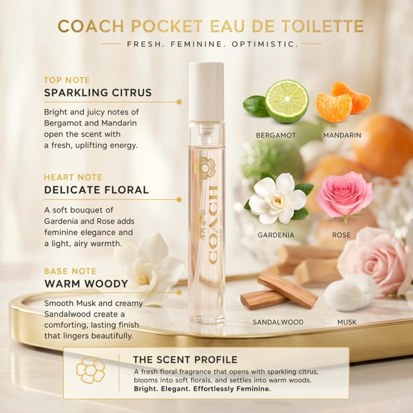 Coach Floral Perfume for Women EDP Mini Splash Travel Size Fragrance Gift Set