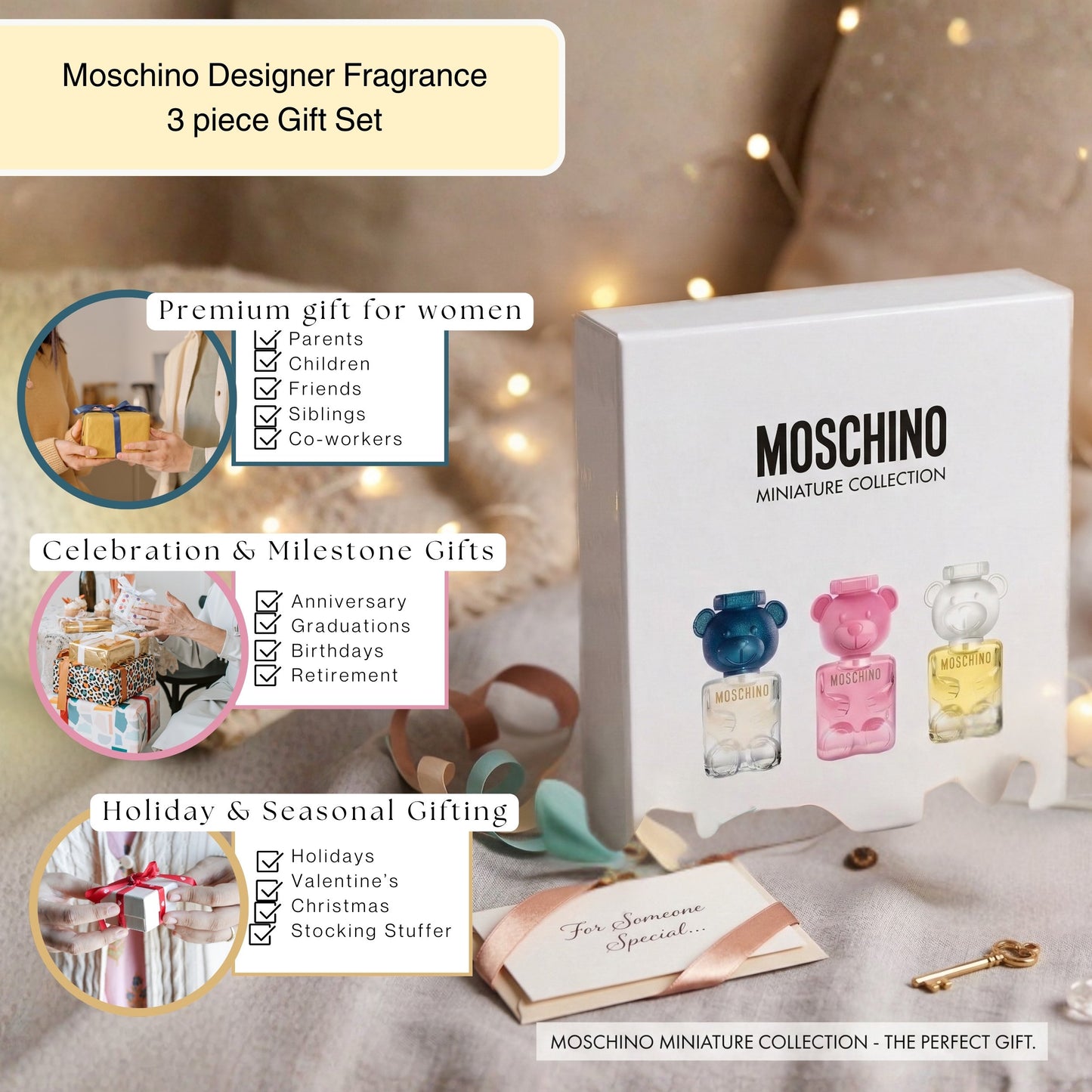 Moschino Toy 2 Trio Mini Fragrance Set - 3 x 5ml (Toy 2, Bubble Gum, Pearl)