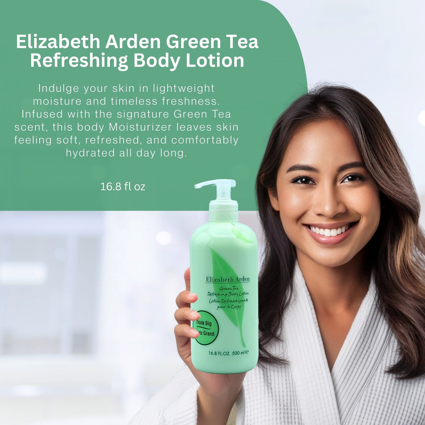 Elizabeth Arden Green Tea Body Lotion – Scented Moisturizing Lotion (16.9 oz)