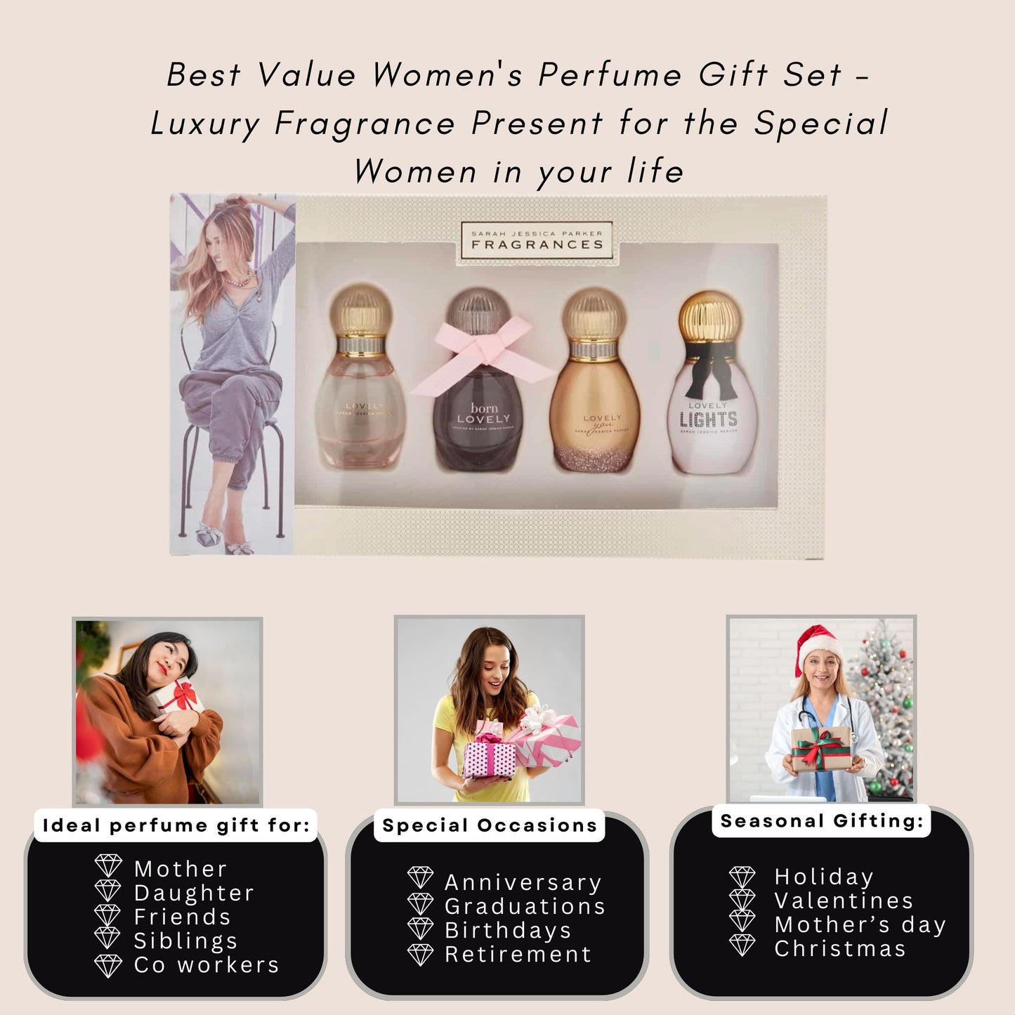 Lovely by Sarah Jessica Parker Perfume for Women Gift Set Mini Splashes