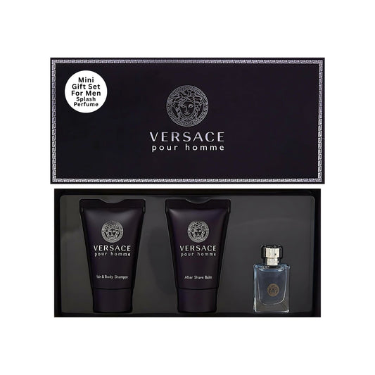 Versace Pour Homme for Men, 3 Piece Mini Gift Set