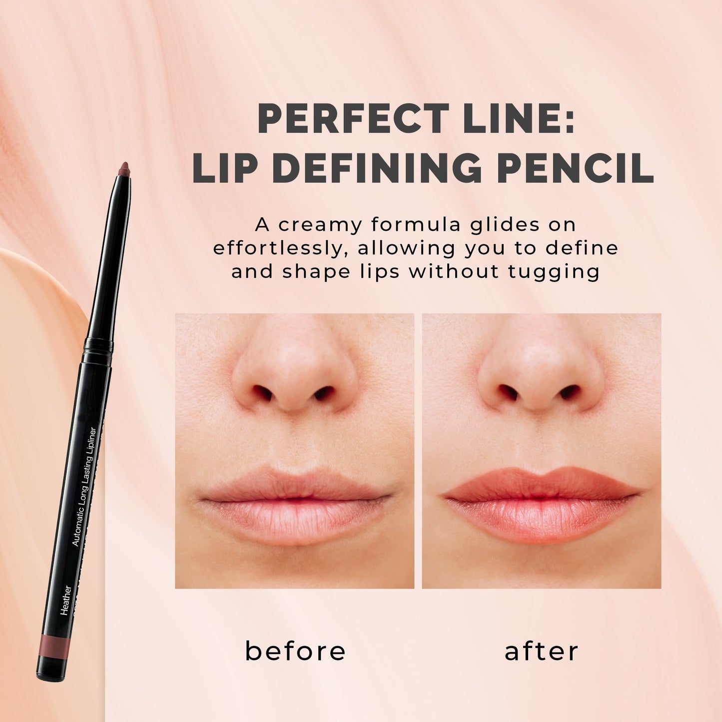 Automatic Long-Lasting Waterproof Lip Liner – Heather | Twist-Up Precision Lipliner