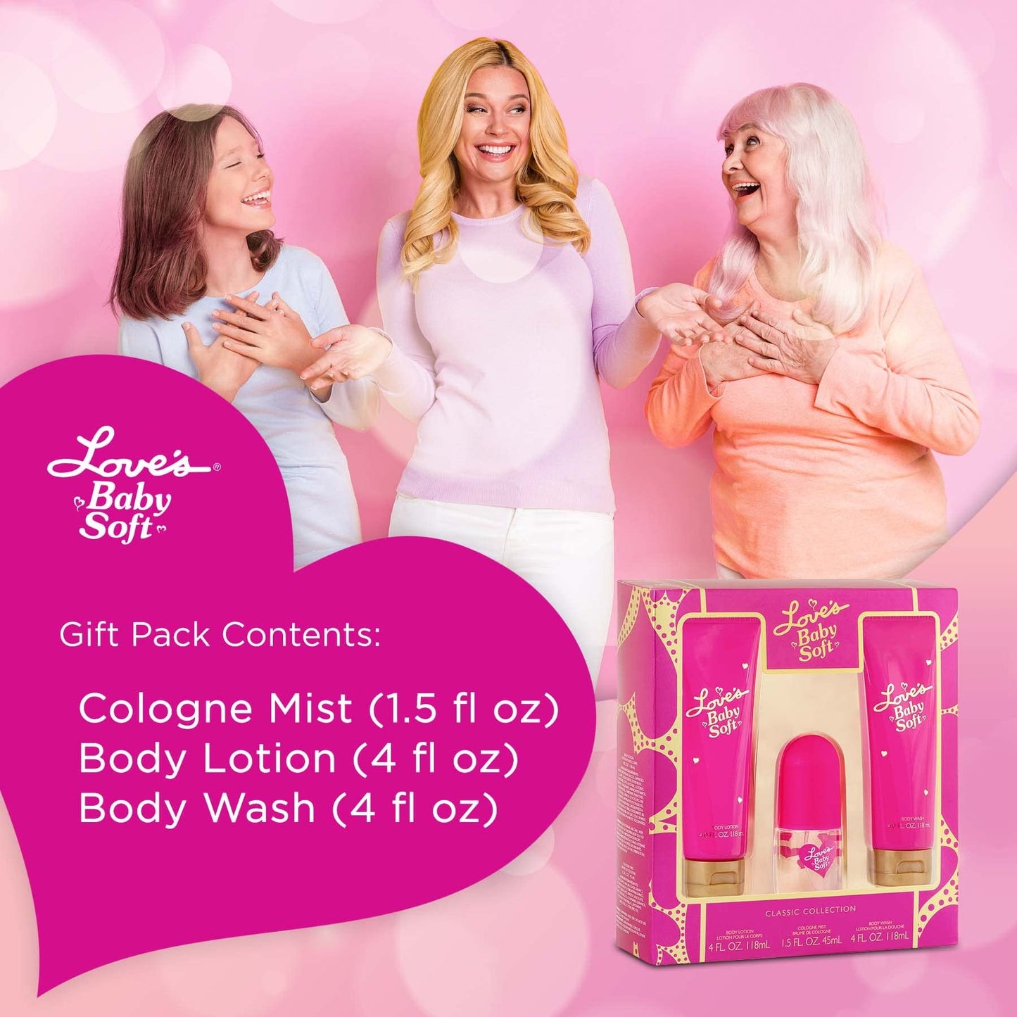 Dana Love’s Baby Soft Fragrance Gift Set for Women – Cologne Mist & Body Mist
