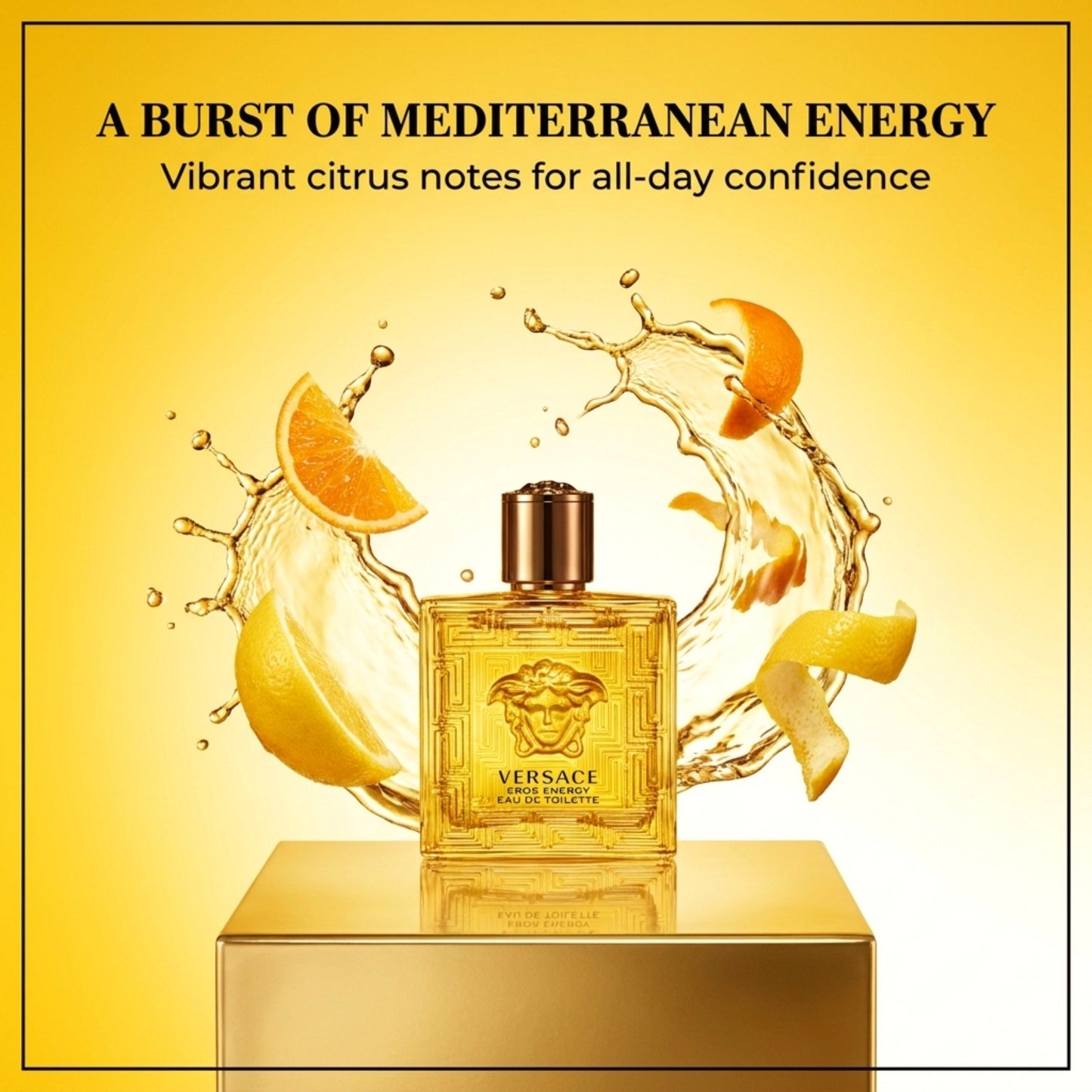 Versace Eros Energy Pour Homme Perfume for Men Gift Set Mini EDP Splash, Bath & Shower Gel and After Shave Balm
