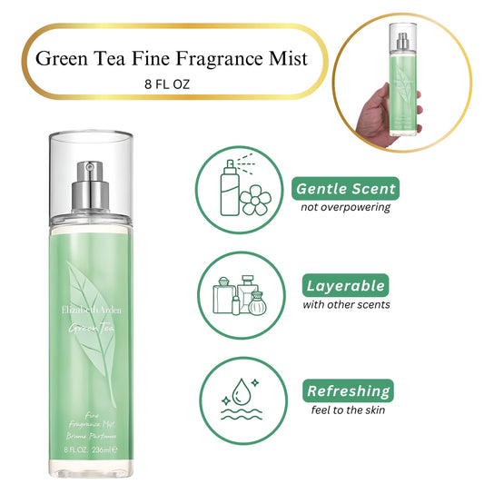 GREEN TEA/ELIZABETH ARDEN BODY MIST SPRAY 8.0 OZ (236 ML) (W)