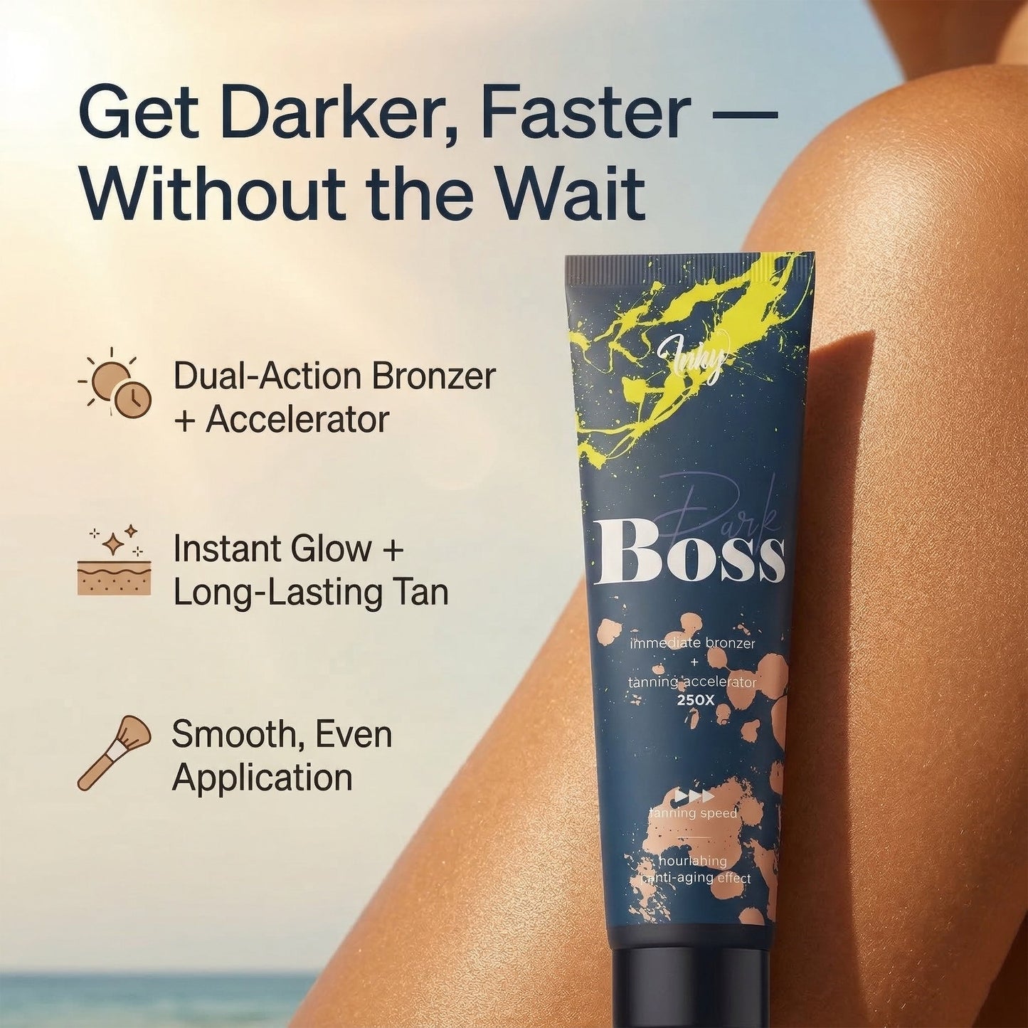 Inky Dark Boss bronzer + tanning accelerator 150ml
