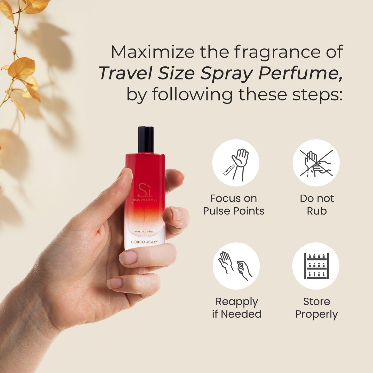 GIORGIO ARMANI Si Passione Eau De Parfum Mini Spray for Women .5 oz.