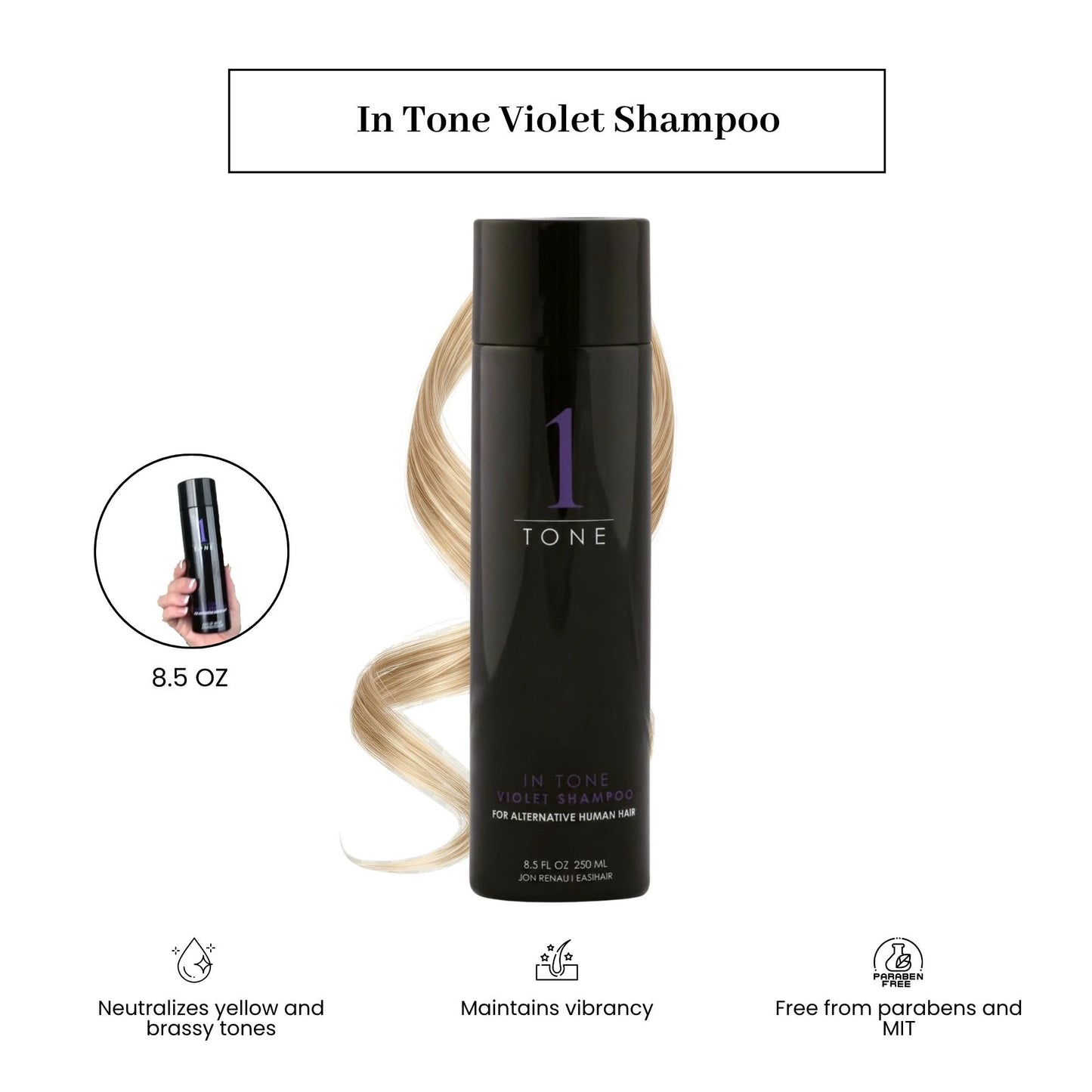 Jon Renau In Tone Violet Shampoo 8.5oz