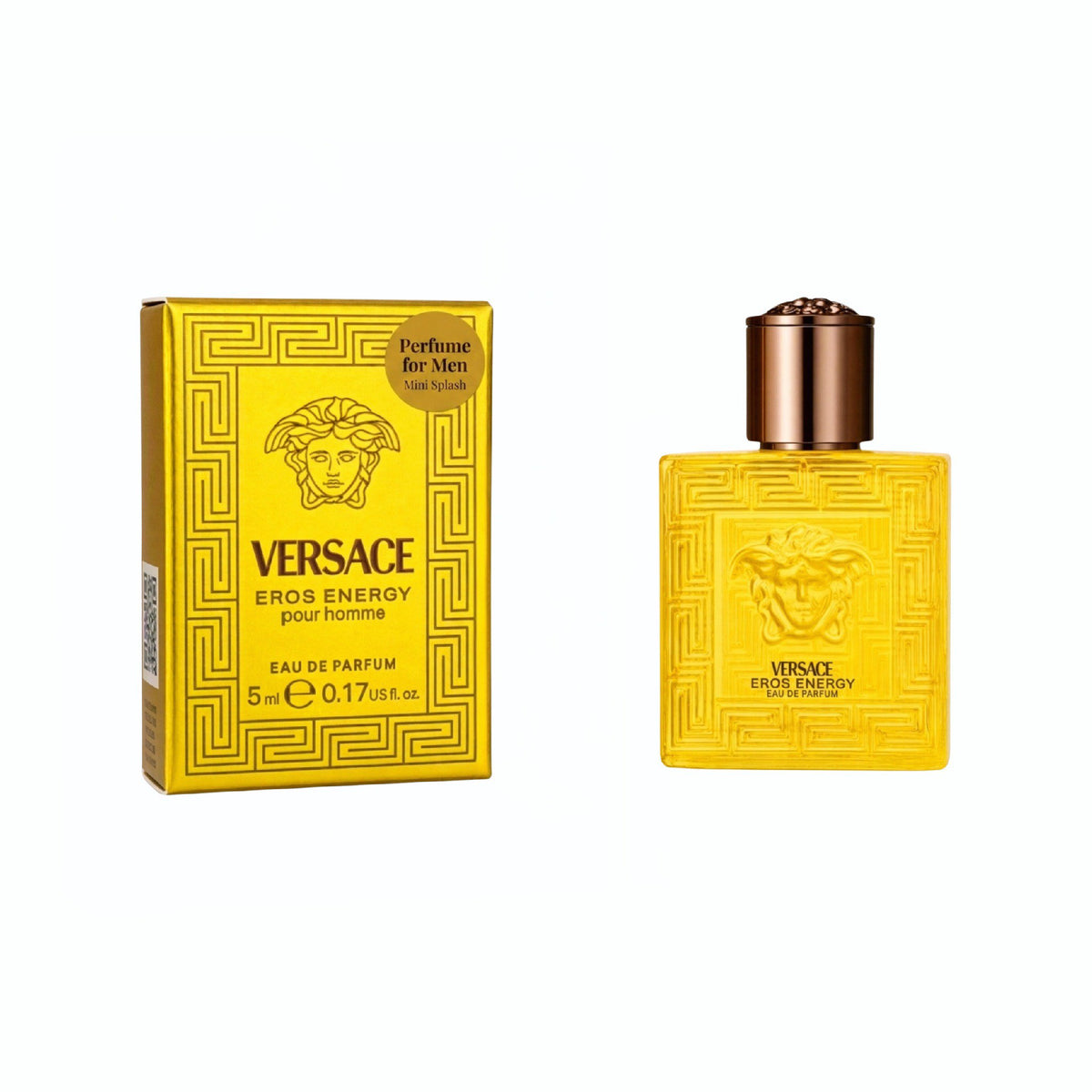Versace Eros Energy Cologne for Men Mini EDP Splash 0.17 Fl Oz