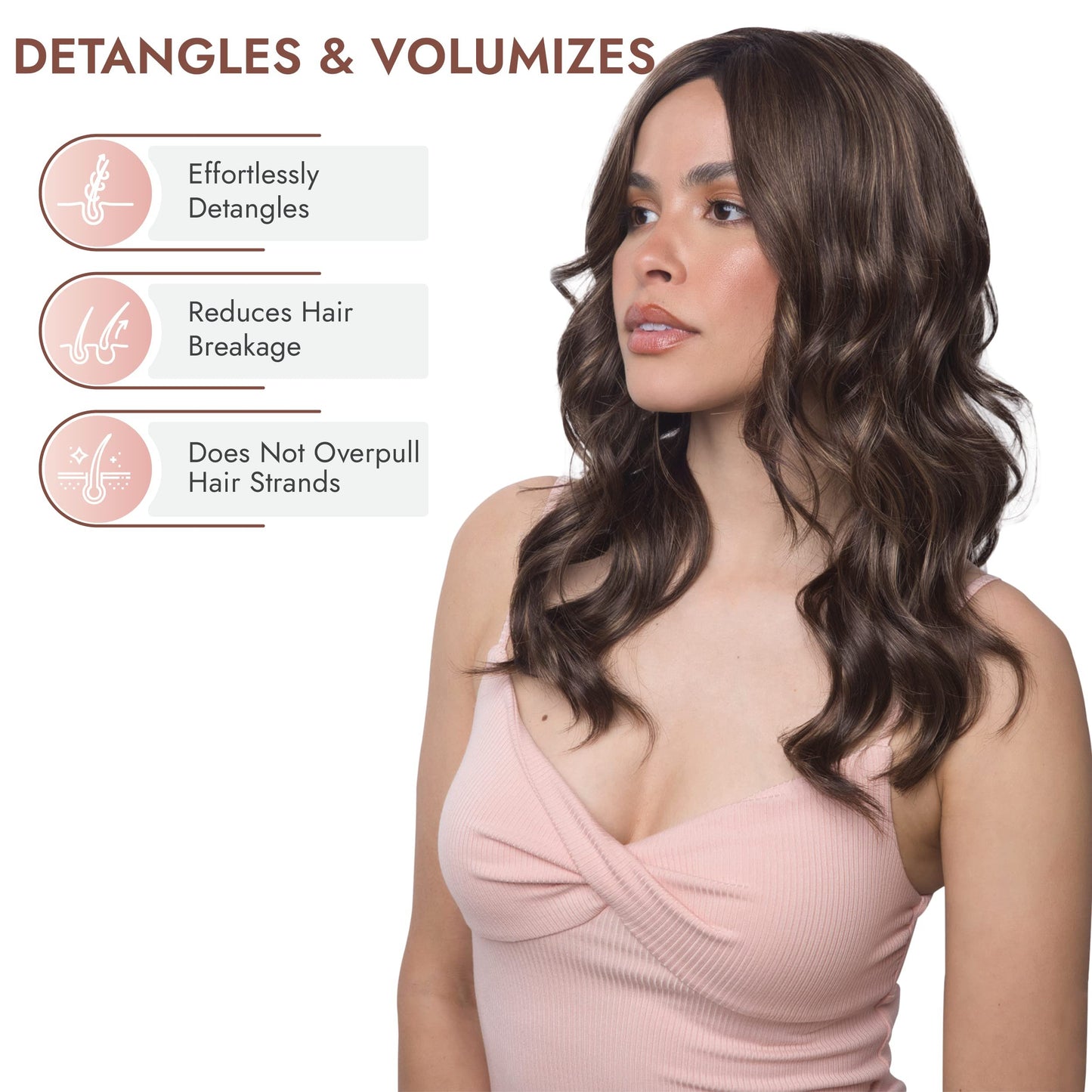 Foldable Wire Cushion Hair and Wig Brush -White- by Rene of Paris
