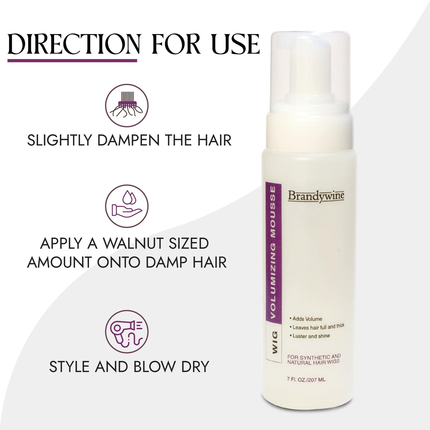 Brandywine Volumizing Wig Mousse - 7oz