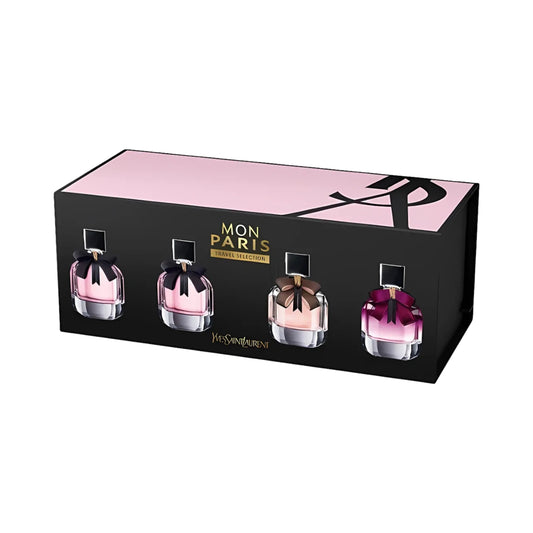 Yves Saint Laurent Mon Paris Mini Perfume Gift Set – 4 Piece Travel Collection (0.25 oz Each)