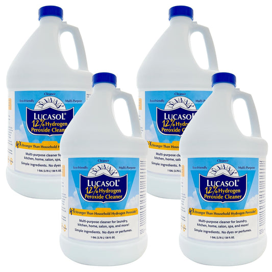 Lucasol Food Grade Hydrogen Peroxide 12% – 4 Gallons (4 x 128 Fl Oz)