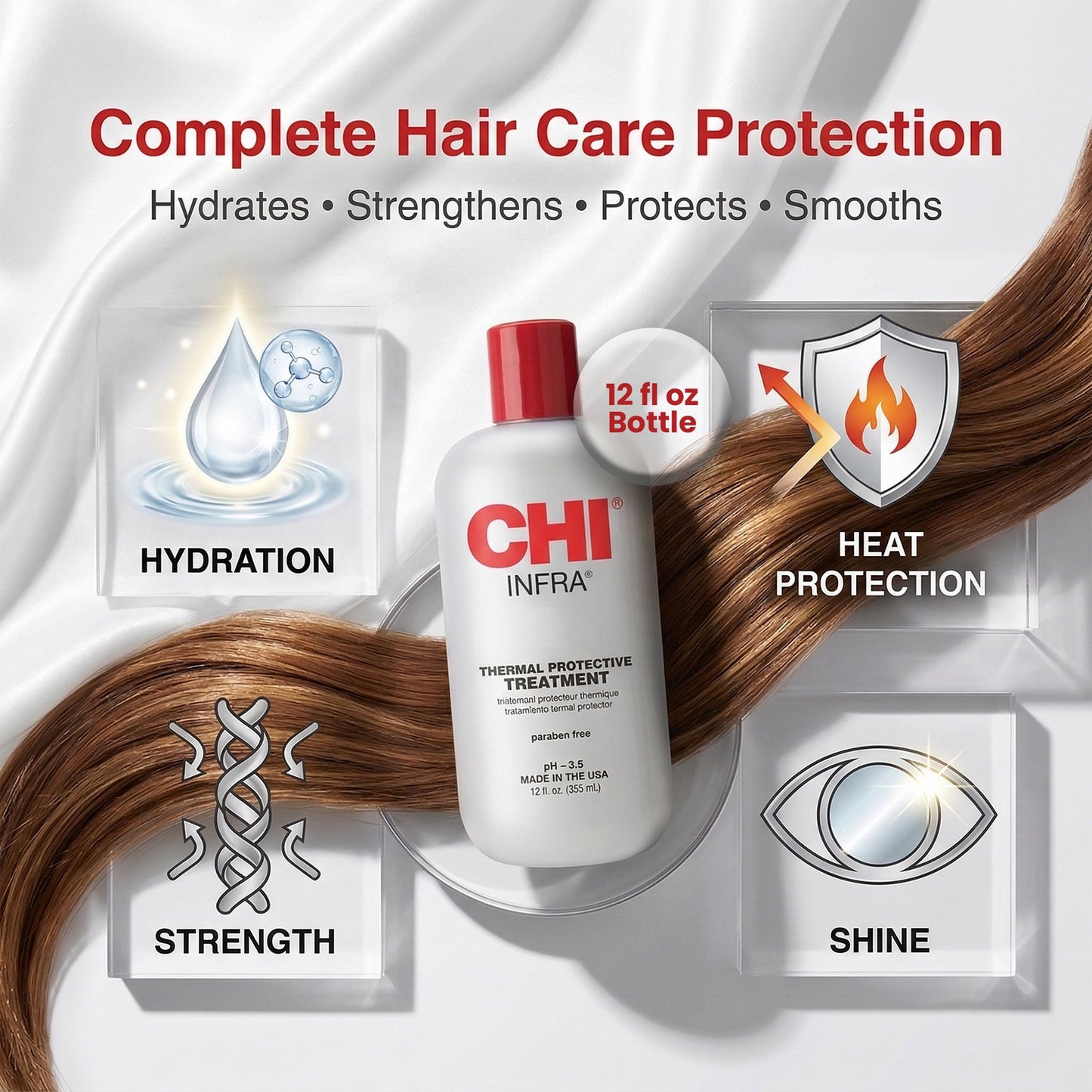 CHI Infra Thermal Protective Treatment – Moisturizing & Strengthening Hair Treatment (12 fl oz)