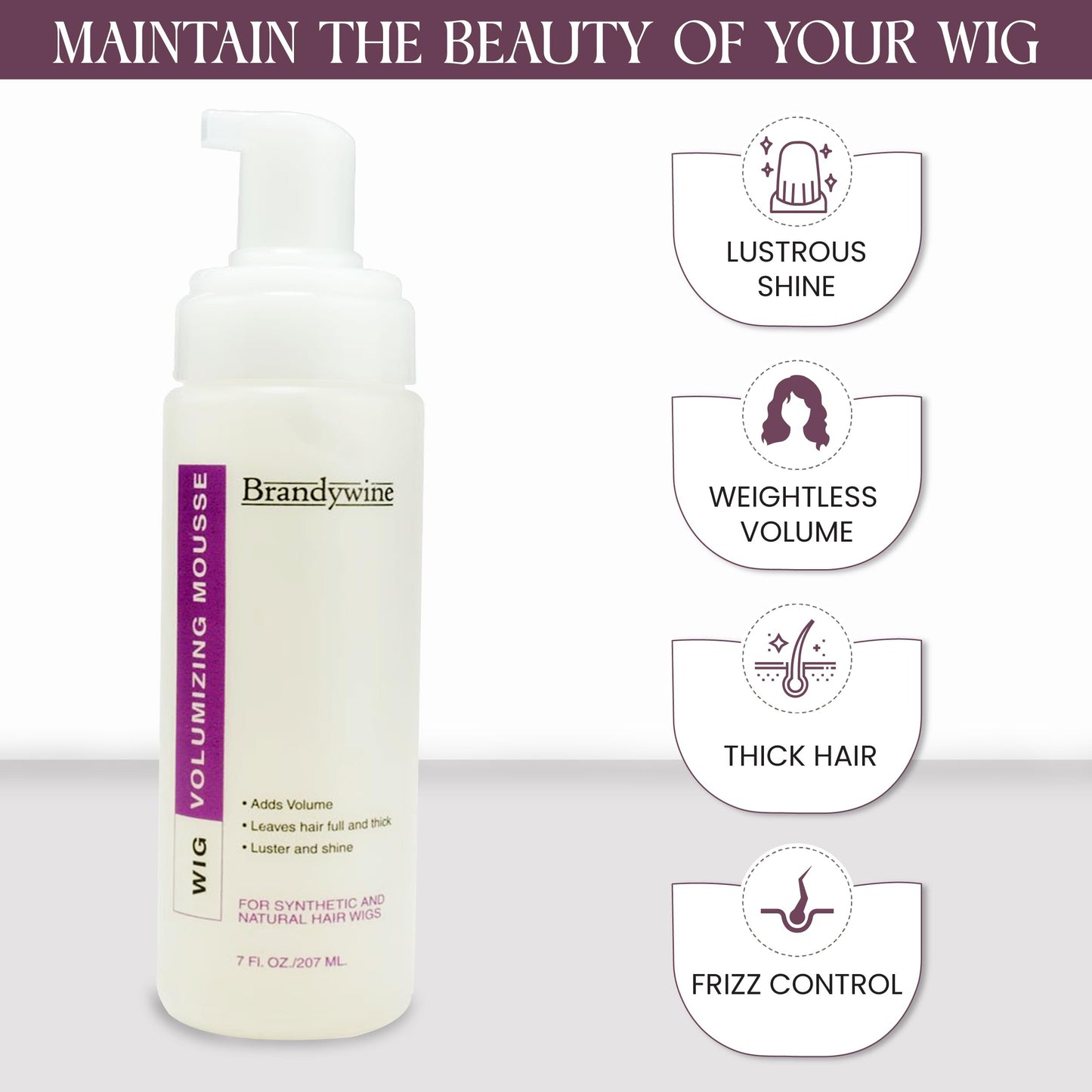 Brandywine Volumizing Wig Mousse - 7oz