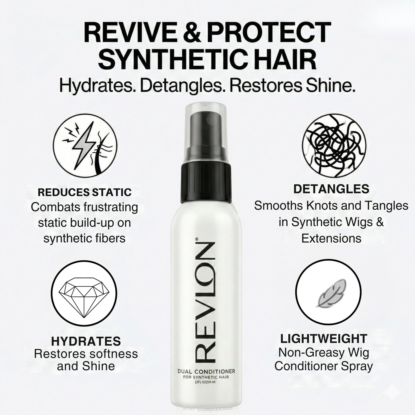 Revlon Travel Size Conditioner 2 oz Spray Bottle