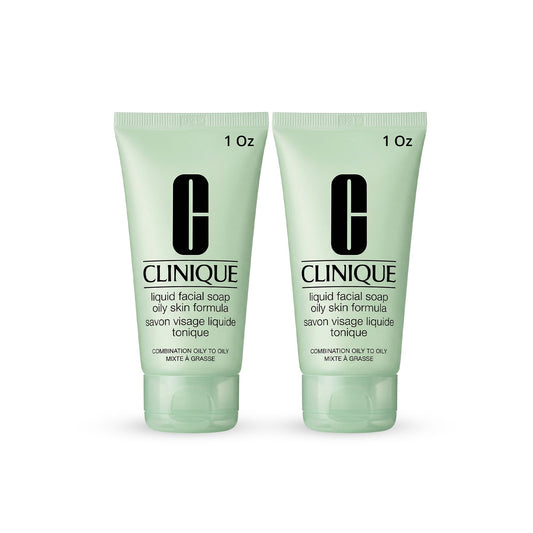 Clinique Liquid Facial Soap Oil Skin Formula Trial Travel 1 oz  Lot of 2, Mini