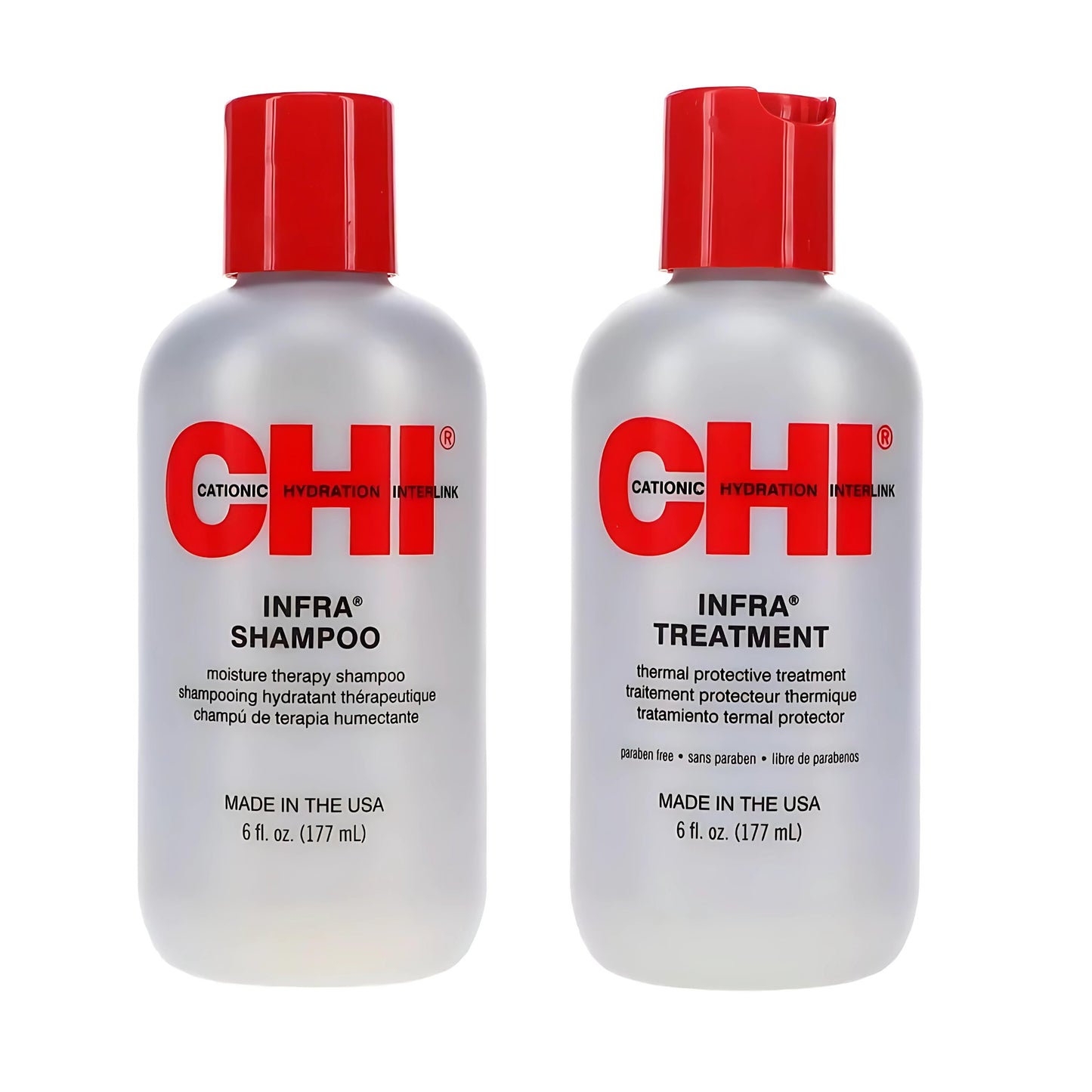 CHI Infra Shampoo & Treatment Set – Moisture Therapy Hair Care Duo (6 oz Each)