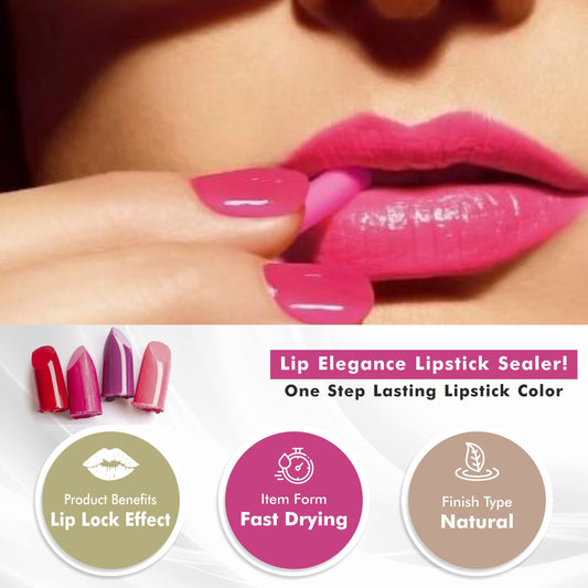 Lip Elegance Lipstick Sealer – Long Lasting Waterproof Lip Lock (0.17 Fl Oz)