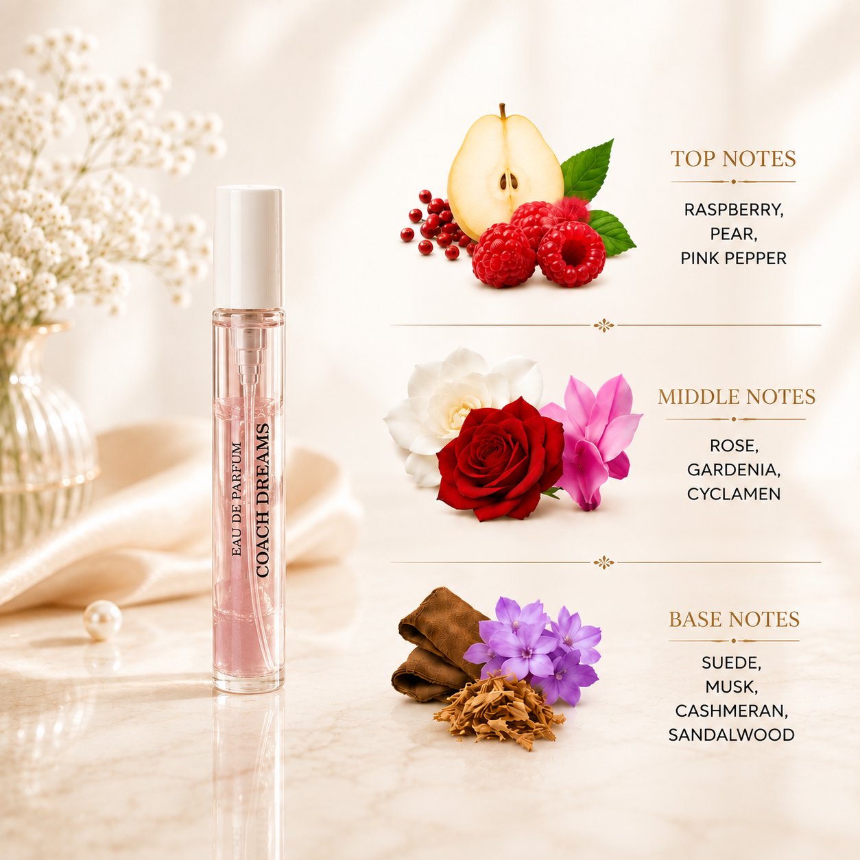 Coach Dreams Perfume for Women Mini EDP Travel Spray 7.5ml
