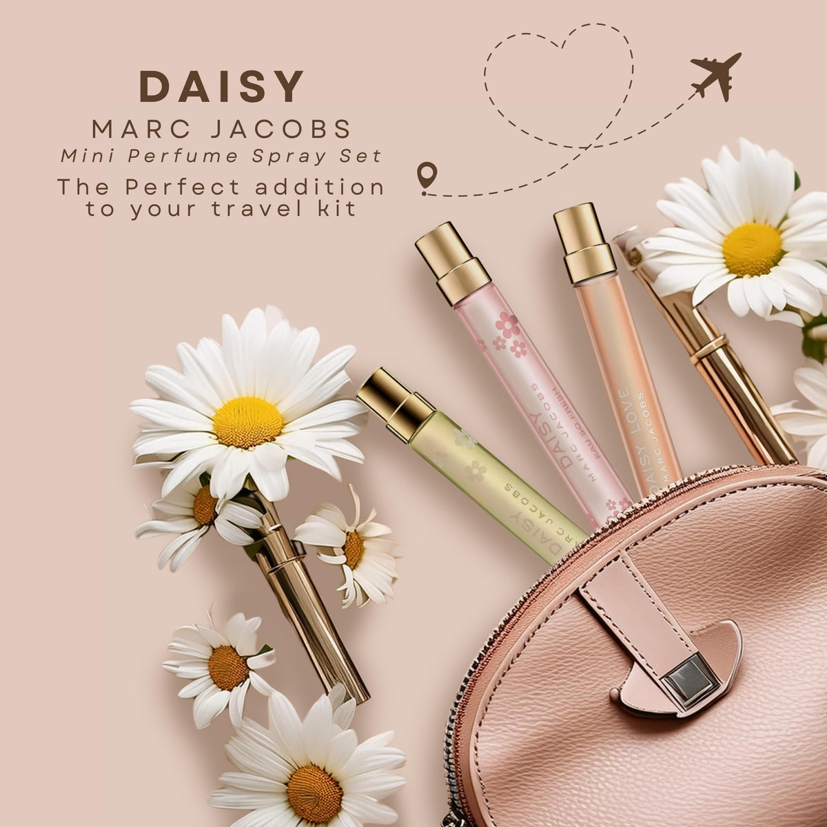Marc Jacobs Daisy Perfume for Womens Travel Spray Gift Set