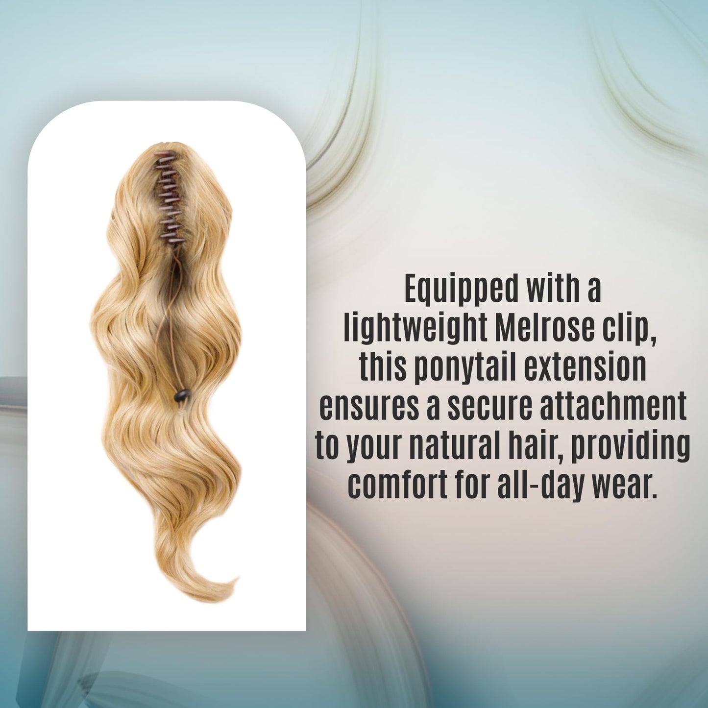 Rene of Paris Beachwave Ponytail Hair Extension – Dark Blonde Synthetic Clip-In
