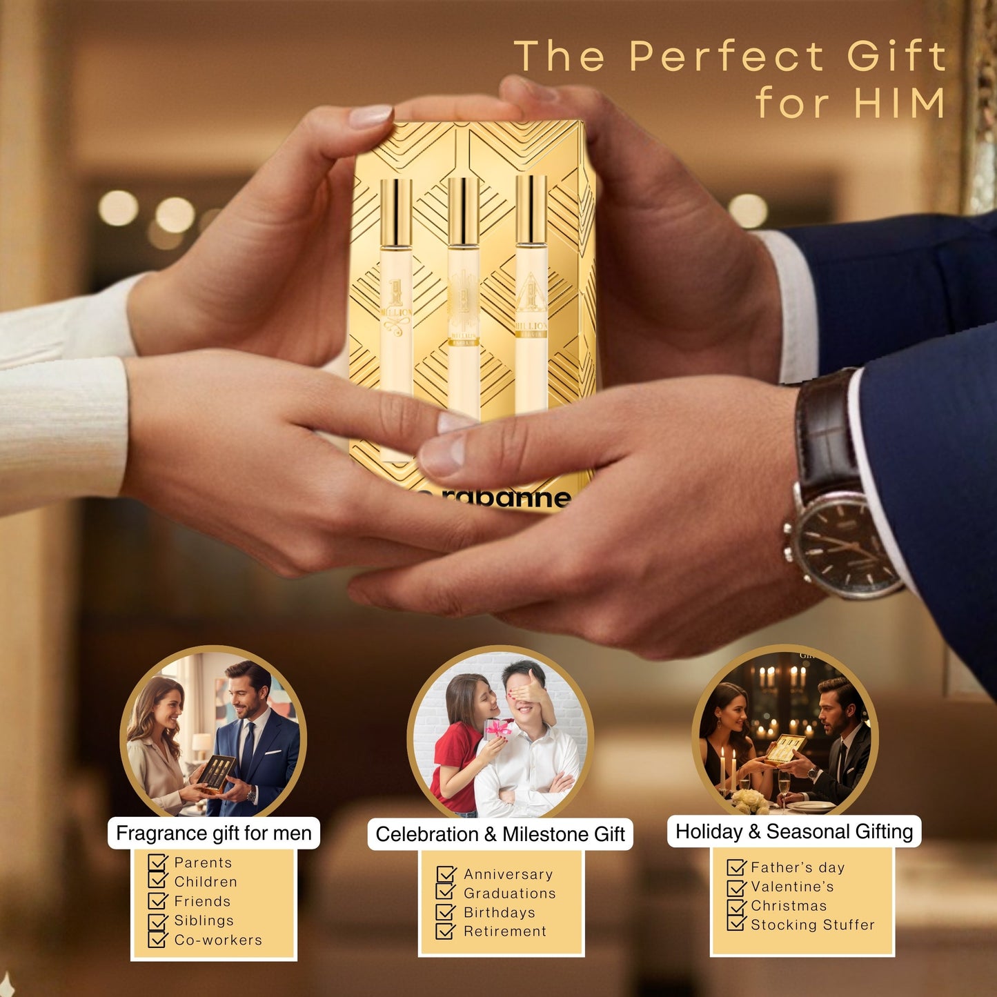 GSM-MINI PACO MILLION 3PC X 10 ML (ONE MILLION EDT, ONE MILLION PARFUM, ONE MILLION ELIXIR)