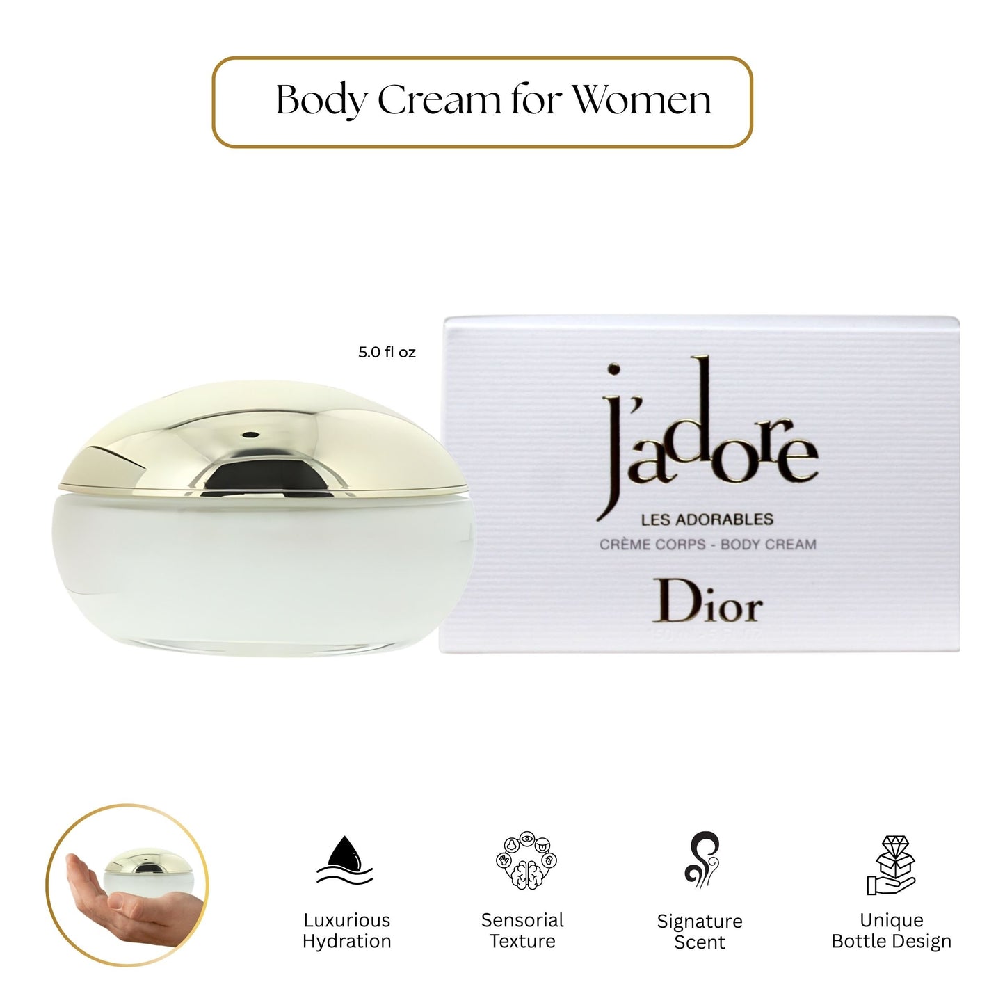 J'ADORE/CH.DIOR BEAUTIFYING BODY CREAM 5.0 OZ (150 ML)