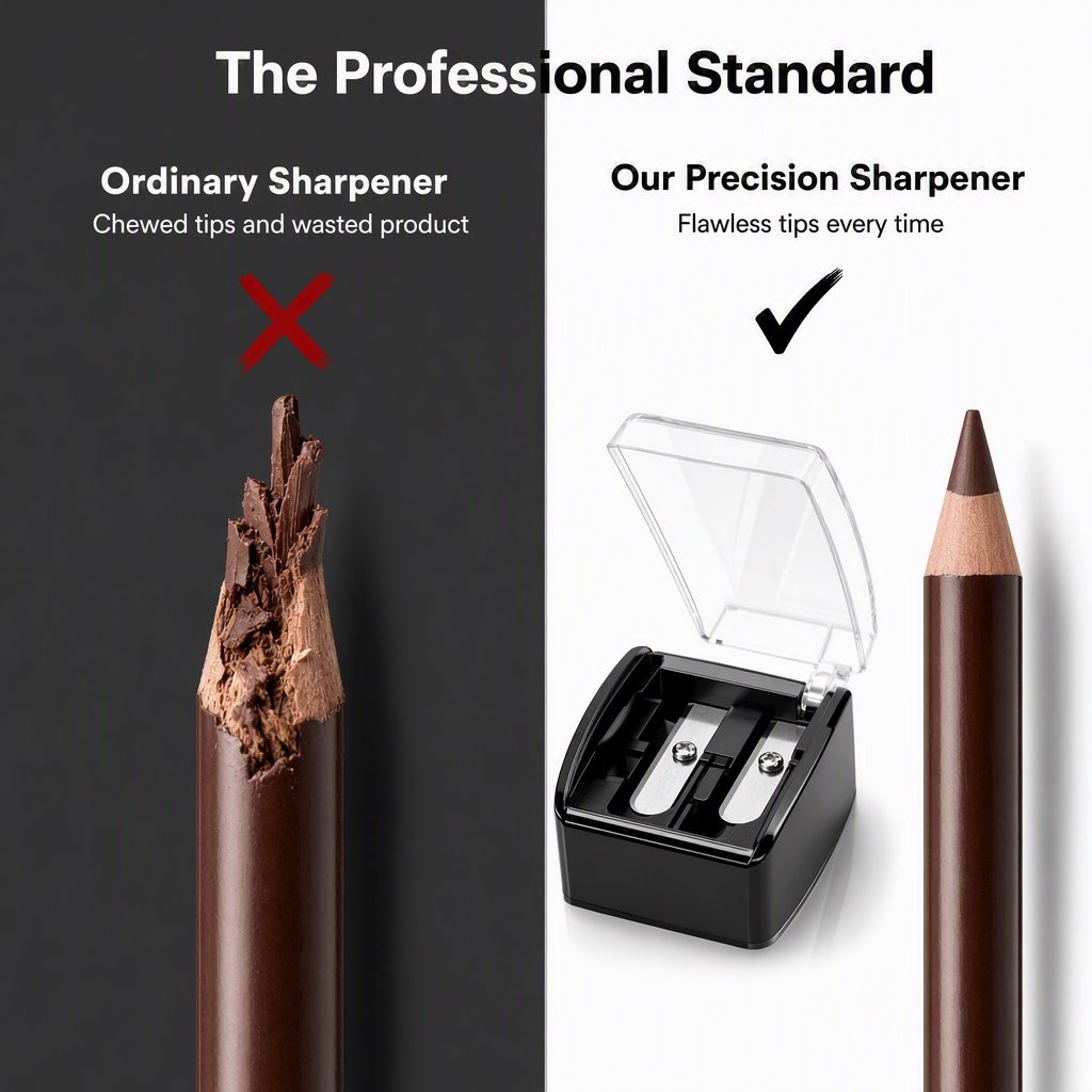Professional Dual Hole Makeup Pencil Sharpener – For Eyeliner & Lip Liner