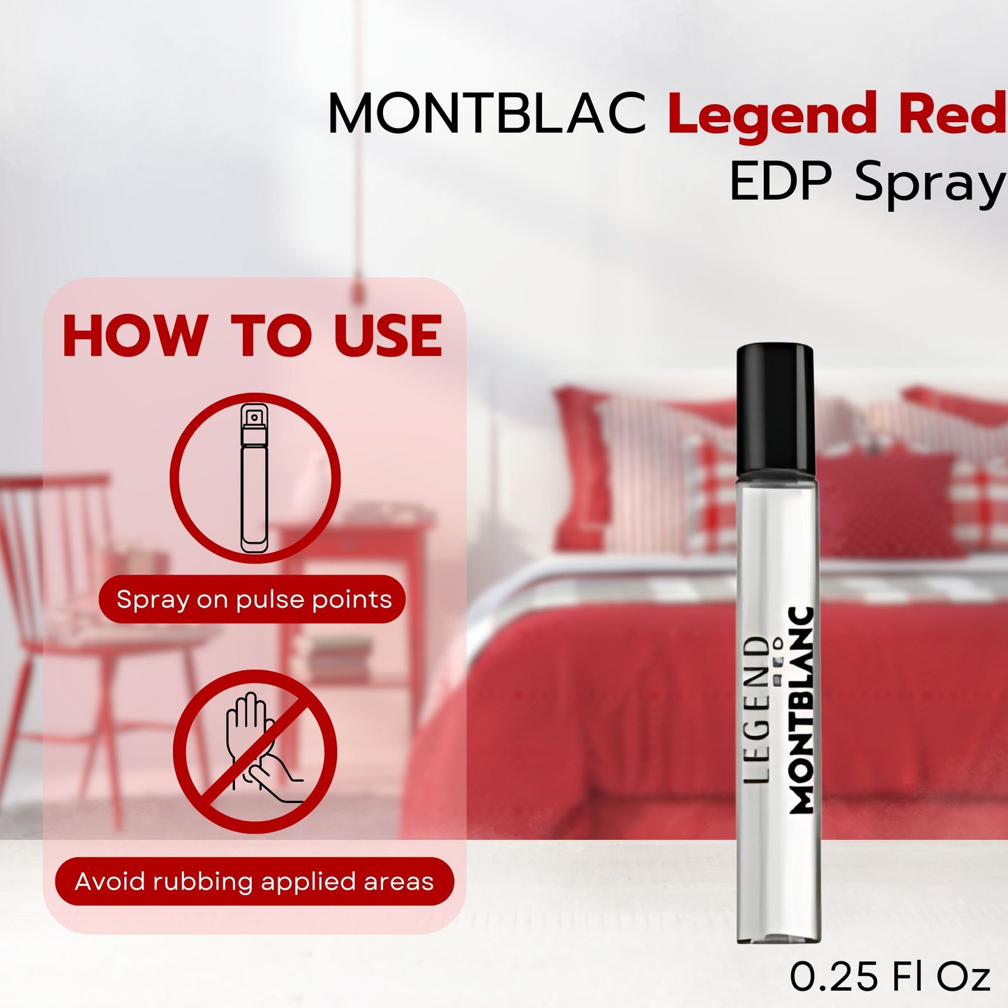 Montblanc Legend Red Gift Set for Men – 3 Piece Set (7.5 ml EDP, Face Cream & Cleansing Gel)