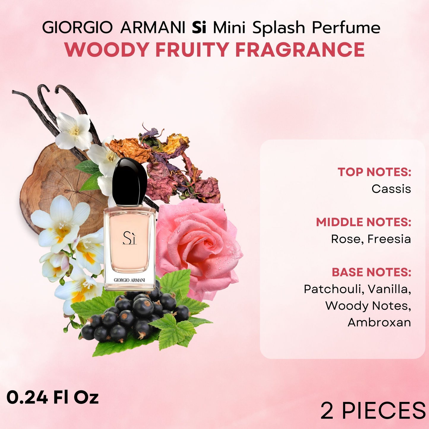 Armani Si Collection 4 Piece Mini Perfume Gift Set for Women